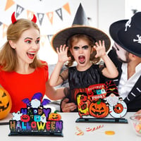 Ijesztő Halloween Tök és Boo Ajtódísz Szett - 2 db-os Dekoráció 3