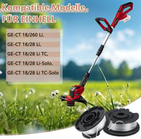 Yweller 6 db pótszál orsó Einhell fűkaszához, 1,6 mm vastag, 5 m hosszú, GE-CT 18/28 Li, GE-CT 18/260 Li, GE-CT 18/28 Li TC modellekhez 3