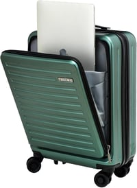 TydeCkare Zöld Kemény Gurulós Bőrönd 55x40x20 cm - Ultrakönyű ABS+PC, 4 Kerék, Kombinációs Zár 2