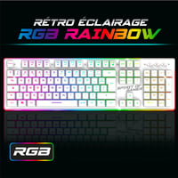 Spirit of Gamer x MK600 Vezeték Nélküli Félmechanikus Gamer Billentyűzet és Egér Szett - Fehér, RGB, 4800 DPI, Újratölthető, PC/PS4/PS5/Xbox 3