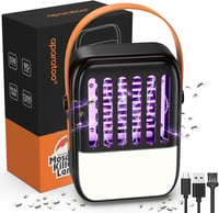 Bubbacare 2 az 1-ben Napelemes Szúnyogirtó Lámpa 1200 mAh USB Tölthető Rovarcsapda LED Világítással Kertbe, Beltérre és Kültérre 1