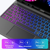 Earto iPad Pro 12.9 Bluetooth billentyűzet, 7 színű háttérvilágítás, érintőpaddal 4