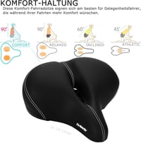 DAWAY C30 Extra Széles Kerékpár Nyereg - Kényelmes Memóriahabos Ülés Férfiaknak és Nőknek, Univerzális MTB, E-bike, Városi és Országúti Keré 7
