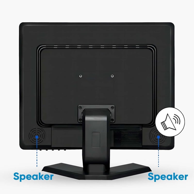 JaiHo 19" IPS Monitor Beépített Hangszórókkal - HD 1280x1024 Felbontás, HDMI Csatlakozás, PC/TV/CCTV/Raspberry Pi Kompatibilis, Távirányítóval