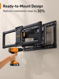 Perlegear TV Fali Tartó 42-90" Képernyőkhöz, 68 kg Teherbírás, Előszerelt, Dönthető, Forgatható, Kihúzható, VESA 600x400mm, Univerzális 4