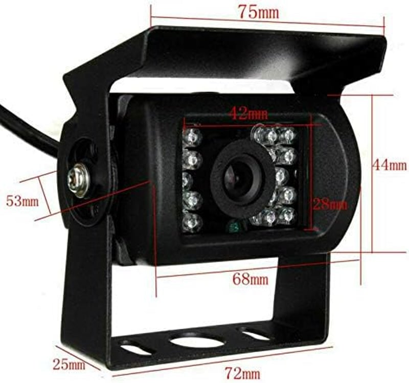 Baceyong 170°-os HD CCD Tolatókamera 18 LED-del, Teherautókhoz, 10m Kábellel