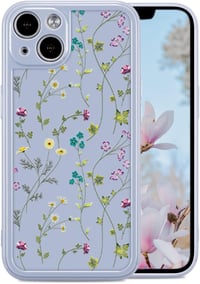 Raleavo virágmintás iPhone 13 szilikon tok - szürke, ütésálló, vékony 1