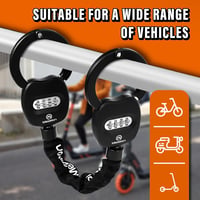 Mezelon 8mm-es Kódos E-Roller Lakat - Acél Láncos Biztonsági Zár Elektromos Rollerekhez, Kézbilincs Kialakítás, Karcálló, Vágásálló 5