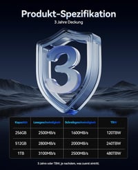 ORICO 512GB M.2 2242 NVMe SSD PCIe 3.0 - 2800MB/s Olvasási Sebesség, Réz Hűtőbordával Laptopokhoz, Mini PC-khez és IoT Eszközökhöz 8