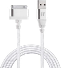 InfoTechnica 2M Nylon Fonott 30-Pin USB Kábel Alumínium Csatlakozókkal, 2db 1