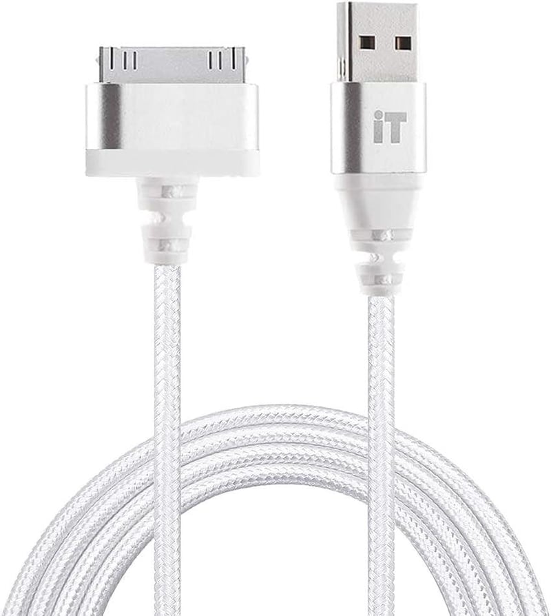 InfoTechnica 2M Nylon Fonott 30-Pin USB Kábel Alumínium Csatlakozókkal, 2db