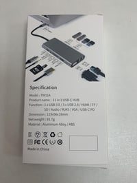 11 az 1-ben USB-C Hub MacBookhoz: 4K HDMI, VGA, Ethernet, Kártyaolvasó 10