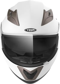 YEMA YM-829 Fehér Bukósisak Dupla Plexivel - ECE Minősített, XL Méret 3