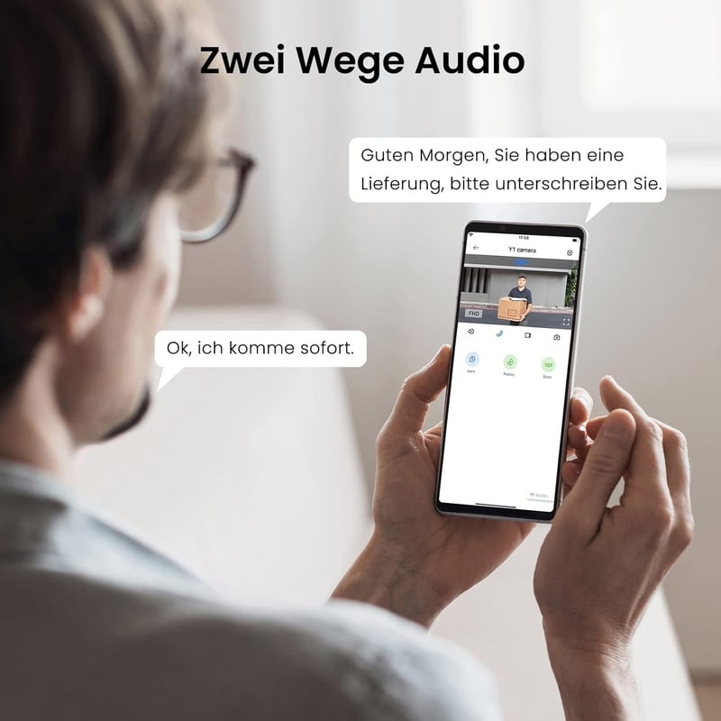 Wansview 2K WiFi Kültéri Biztonsági Kamera - Adatvédelmi Zónával, Kétirányú Hanggal, SD Kártyahely (Fehér)