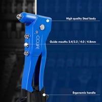 CCLIFE Szegecselő Fogó Készlet - 120 db Popszegecs, 4 db HSS Fúró, Vakszegecs Fogó 2,4-4,8 mm Méretekben 3