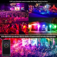 2 db RGB LED Kültéri Reflektor 100W - WiFi/Bluetooth Vezérlés, IP66 Vízálló, 16 Millió Szín, Zenére Változó Fények Partikhoz, Karácsonyra 5