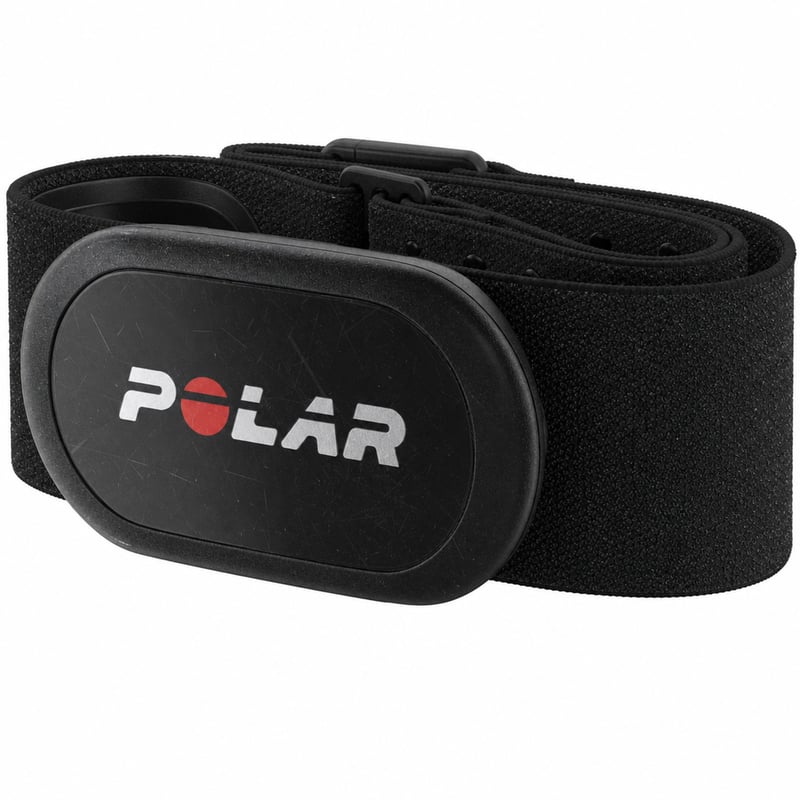Hrudný snímač srdcového tepu Polar H10, čierny, veľkosť M-XXL — Produkt má mierne škrabance a známky používania (stav: pozri 2. obrázok)