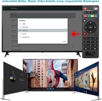AGPTEK 4K médialejátszó 8TB HDD támogatással, HDMI/AV kimenettel, reklám és felirat funkcióval 6
