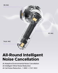 SoundPEATS Air5 Bluetooth Fülhallgató, Hi-Res/aptX Adaptive Veszteségmentes Hang, 13mm Meghajtó, 30 Órás Üzemidő, Adaptív Zajszűrés, Fekete 7
