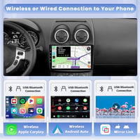 Hikity 9" Android 15 Autórádió Nissan Qashqai J10 (2006-2013) - 8 Magos 4+64GB, Vezeték Nélküli CarPlay, GPS, Bluetooth 5.0, WiFi, DSP, Tola 3