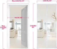 Apalus Prime Mágneses Szúnyogháló Ajtóra 100x210 cm - Átlátszó, Szakadásálló, Időjárásálló Rovarháló Erkélyajtóra Erős Mágnesekkel és 3,8 cm 4