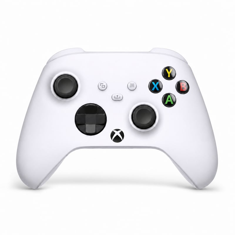 Xbox bežični kontroler u boji Robot White, pakiranje 2025, Xbox — Bez baterije i USB kabela (stanje: vidi 2. sliku)