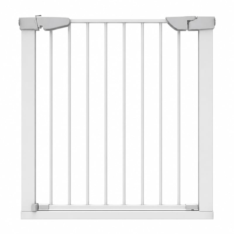 VOUNOT Biztonsági Kapu 75-84 cm, Fehér, Fúrás Nélküli, Automata Mágneses Zárral, 74 cm — 2 rögzítőelem hiányzik (állapot: lásd a 2. képet)