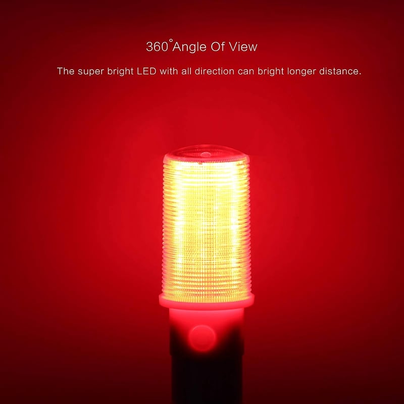 ZONJIE LED Vészjelző Lámpa Szett - 2 db Mágneses Piros Fényjelző, 3 Világítási Móddal, Autós Biztonsághoz, Kempinghez, Vízálló