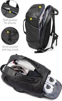 Fitgriff Fekete Sporttáska Rucksak Funkcióval - Cipő- és Laptoptartóval (25L) 3