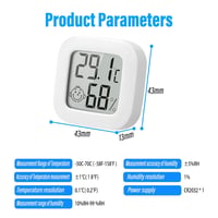 RUIZHI 3 db-os Mini Digitális Hőmérő és Páramérő LCD Kijelzővel - Otthoni és Irodai Légkondicionáláshoz 3