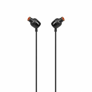 Căști cu fir JBL Tune 110 cu microfon și telecomandă, negre — lipsesc dopurile auriculare (stare: vezi a 2-a imagine)