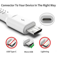 Fehér PEAKLIFT mikro USB töltőkábel szett, 5 darabos, 30 cm-es 2