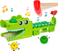Montessori fa xilofon és kalapácsjáték 2 az 1-ben, fejlesztő zenei játék gyerekeknek 1