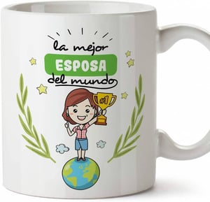 MUGFFINS Šalica sa španjolskim natpisom "Supruga" - Jedinstven poklon
