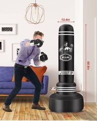 Álló boxzsák felnőtteknek - 175 cm-es NZQXJXZ edzőállvány MMA és thai box gyakorláshoz 2