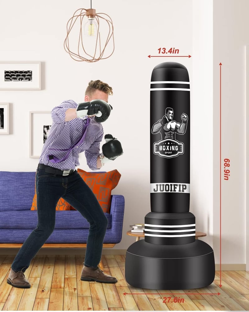 Álló boxzsák felnőtteknek - 175 cm-es NZQXJXZ edzőállvány MMA és thai box gyakorláshoz