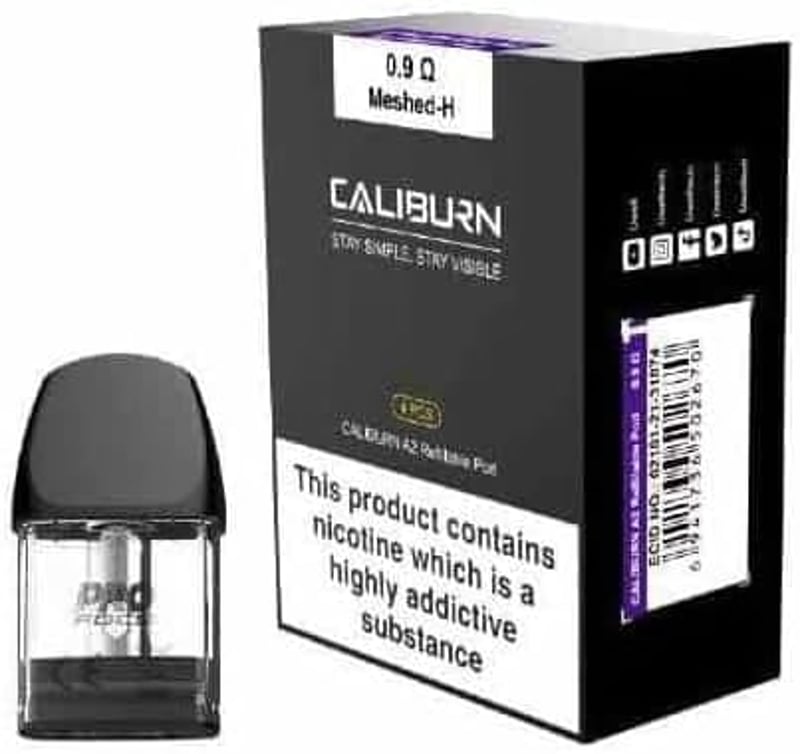 Uwell Caliburn A2 / Koko AK2 Pod - 0,9 ohm-os MTL patron - Eredeti