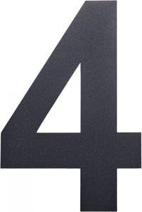 Rozsdamentes 20,5 cm-es "4"-es Házszám - Időjárásálló, Nagy Méretű 1