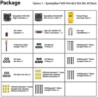 SpeedyBee F405 Mini repülésvezérlő stack: Bluetooth, 35A ESC, 20x20mm, 3-6S 4