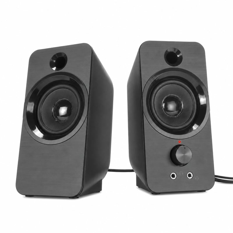 Boxe PC Stereo Speedlink DAROC, 2.0, 12W, jack 3,5 mm AUX, USB, negru — defecte, pentru piese (stare: vezi a 2-a poză)