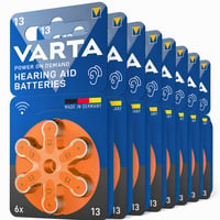 VARTA Power on Demand Hallókészülék Elem Type 13 Narancssárga 40 db hallókészülékhez Made in Germany 1