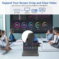 Yeemie Pro Surface Pro 8 Dokkoló - 4K HDMI, Ethernet, USB és TF Kártyaolvasó 3