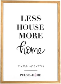 PULSE of HOME Natúr Fa Képkeret A4 (21 x 29,7 cm) - Vékony Keret Fotókhoz, Poszterekhez, Gyermekrajzokhoz - Dekoráció Gyerekszobába és Nappa 1