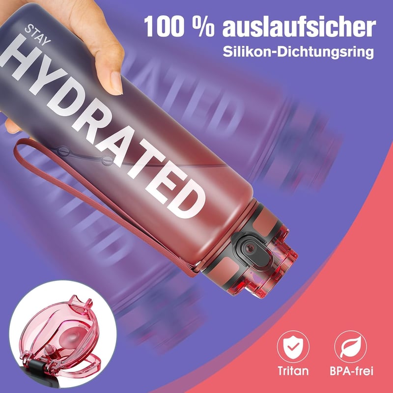 Sahara Sailor BPA-mentes 750ml-es sportkulacs - Szivárgásmentes, kerékpározáshoz, kempingezéshez