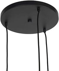 QAZQA Art Deco Függőlámpa - Pallon Fekete 3 Izzós Füstüveg Gömb Csillár, Dimmelhető, 45 cm, Nappali és Hálószoba Világítás, IP20 10