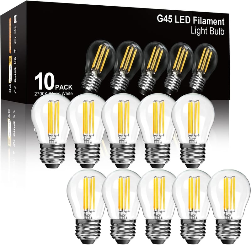 BRIMAX E27 Dimmelhető LED Izzó, Vintage Edison, Meleg Fehér 2700K, 10db