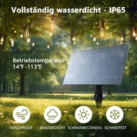 ZOTOYI Napelemes Fényfüzér 15m - IP65 Vízálló Kerti Világítás 24+2 LED Izzóval, Automata Fényérzékelővel, 4 Világítási Móddal Kerthez, Teras 3