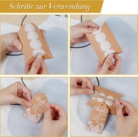Vintage Ajándékdoboz Szett - 50db Kraft Papír Esküvői Köszönetajándék Doboz Juta Zsinórral 5