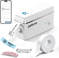 POLONO P31s Bluetooth Címkenyomtató - Hordozható Öntapadós Címkéző iOS/Android, Fehér 1
