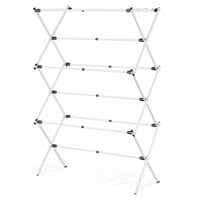 Uscător de rufe pliabil KINGRACK 115x37x90 cm alb, extensibil și — picior antiderapant lipsă (stare: vezi a 2-a imagine) 1